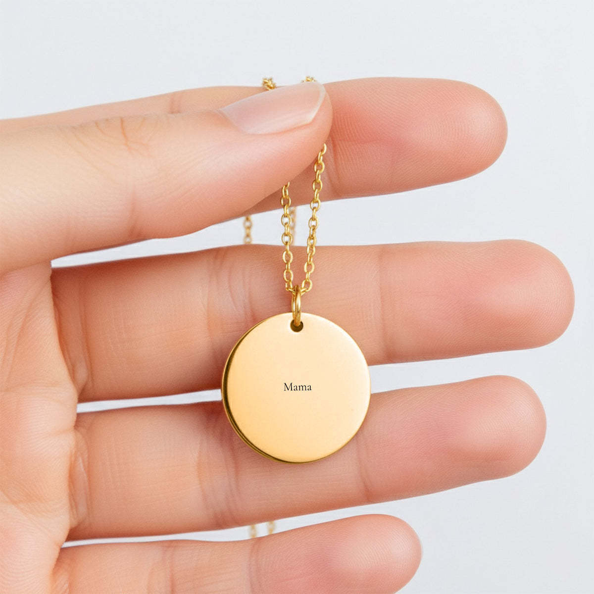 Personalized Name Necklace with Message Card for Mom & Grandma — Custom Engraved Necklace Gift