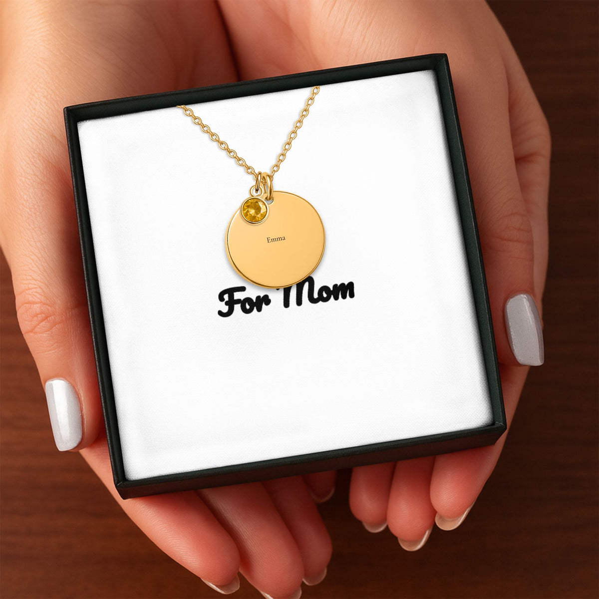 Personalized Birthstone Coin Necklace for Mom — The Month Everything Changed