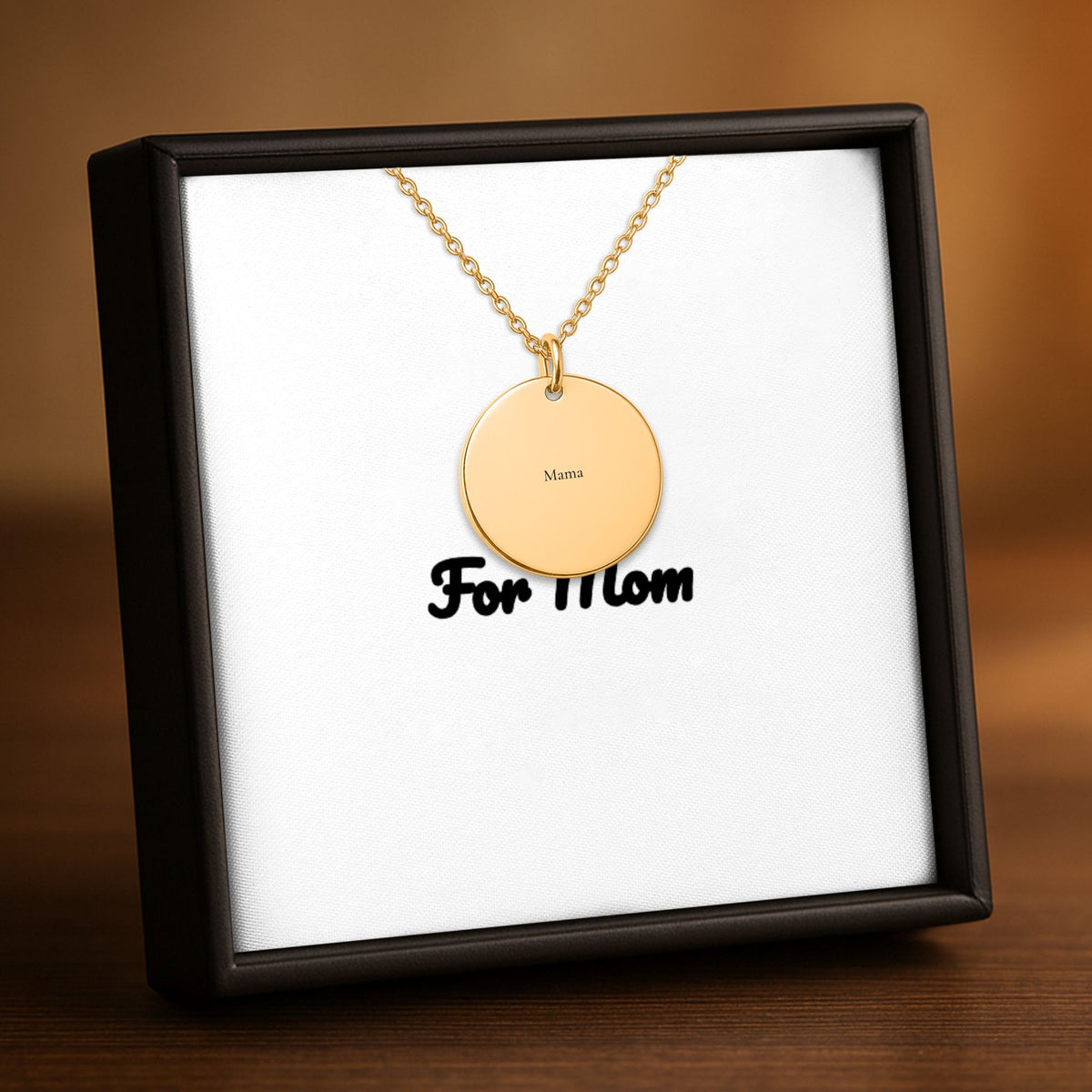 Personalized Name Necklace with Message Card for Mom & Grandma — Custom Engraved Necklace Gift