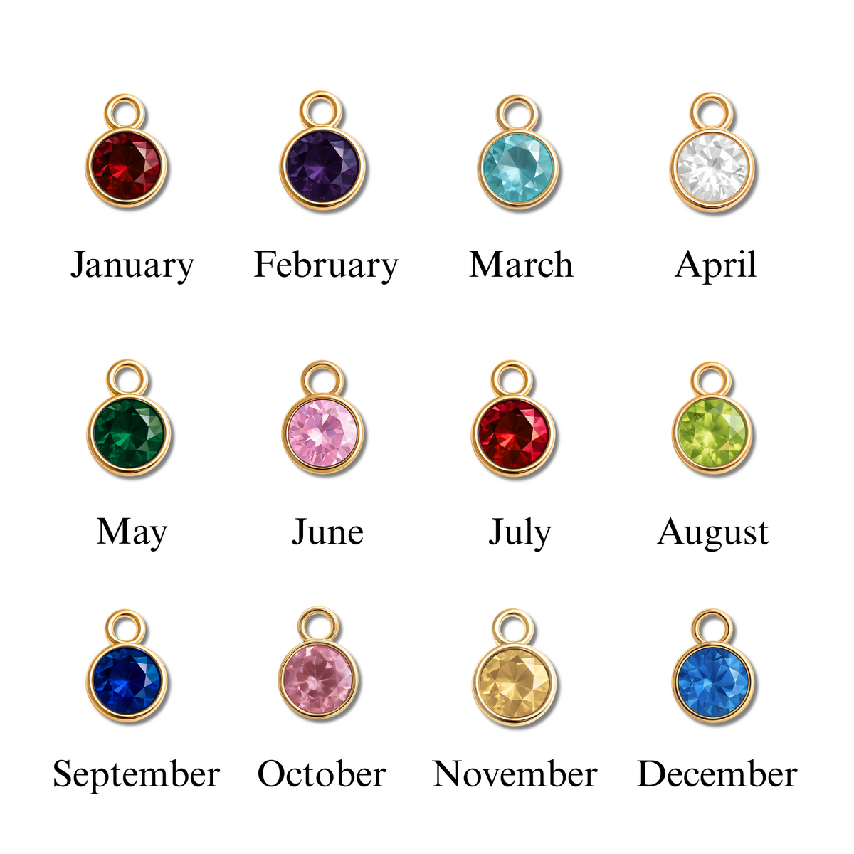 Personalized Heart Necklace with Birthstone for Mom — Custom Engraved Name Necklace with Message Card