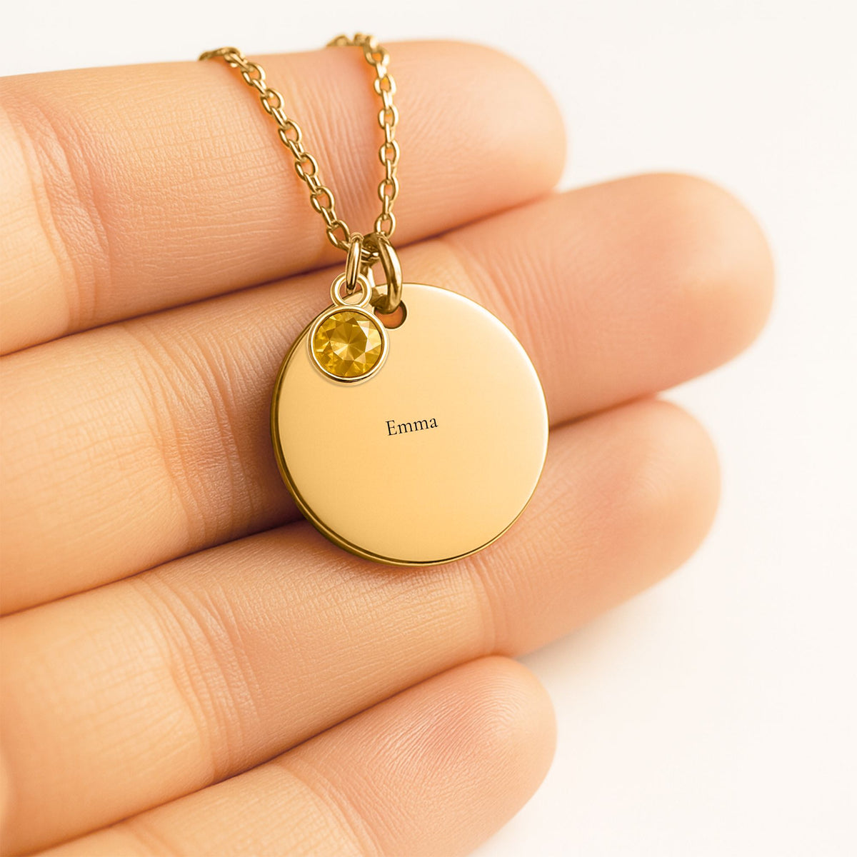 Personalized Birthstone Coin Necklace for Mom — The Month Everything Changed