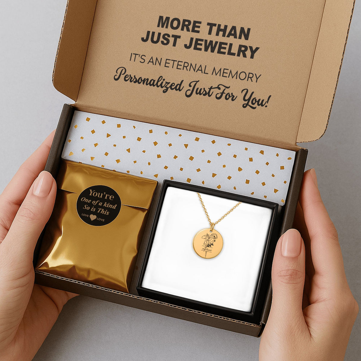 Birthflower Coin Necklace